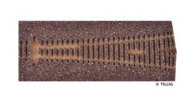 TILLIG 86525 - H0 Gleisbettung Elitegleis dunkel (braun) für Außenbogenweiche 15°